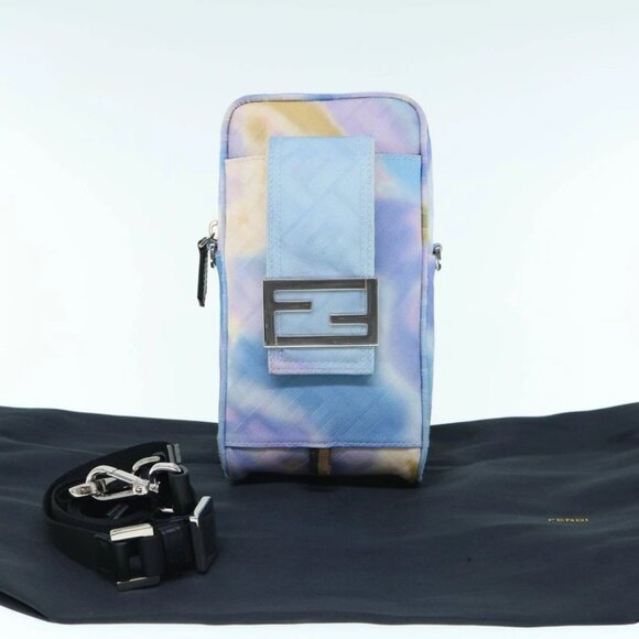 FENDI Zucca Canvas Shoulder Bag Light Blue Auth 62025AV - Picture 12 of 16